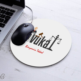  - En İyi Avukat Temalı Yuvarlak Mousepad