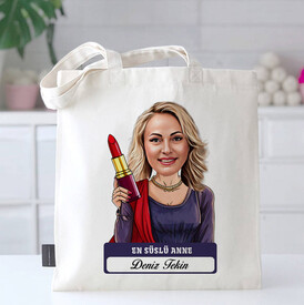  - En Süslü Anne Karikatürlü Bez Çanta