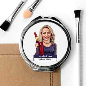 En Süslü Anne Karikatürlü Makyaj Aynası - Thumbnail