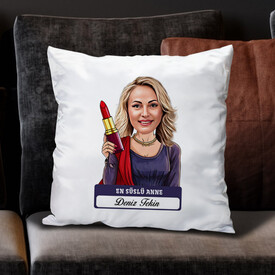  - En Süslü Anne Karikatürlü Yastık