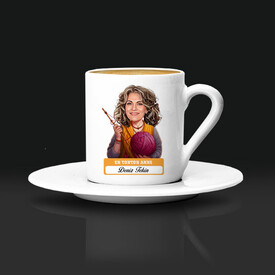 En Tonton Anne Karikatürlü Kahve Fincanı - Thumbnail