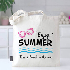 Enjoy Summer Tasarım Plaj Çantası - Thumbnail
