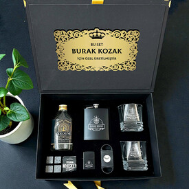Erkeğe Hediye Diamond Crown Premium Viski Seti - Thumbnail