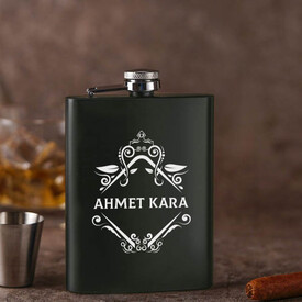 Erkeğe Hediye Elit İçki Matarası 8 Oz Yeşil - Thumbnail