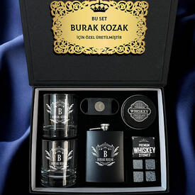 Erkeğe Hediye Golden Crown Elegan Viski Seti - Thumbnail