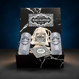  - Erkeğe Hediye İsimli Rakı Bardağı Seti Hediye Kutusu