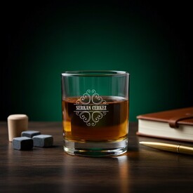 - Erkeğe Hediye İsme Özel Viski Bardağı