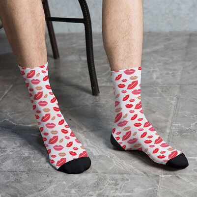  - Erkeğe Hediye Öpücük Tasarımlı Çorap