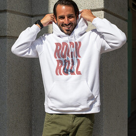 Erkeğe Hediye Rock Roll Kapşonlu Sweatshirt - Thumbnail