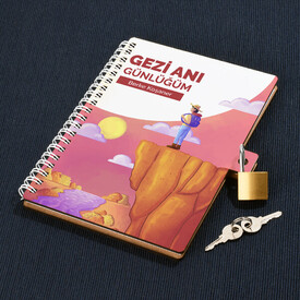  - Erkeğe Hediye Seyahat Günlüğü Kilitli Defter