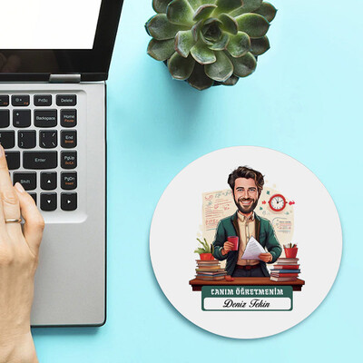  - Erkeğe Özel Canım Öğretmenim Temalı Karikatürlü Mousepad