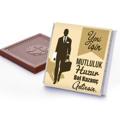 Erkeğe Yeni İşinde Mutluluklar Dilerim Çikolatası - Thumbnail