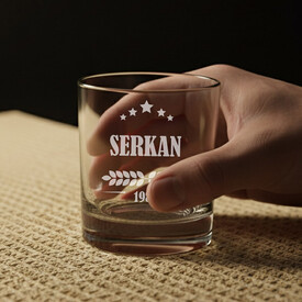 Erkek Arkadaşa Hediye İsimli İkili Viski Bardağı - Thumbnail