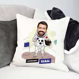  - Erkek Astronot Karikatürlü Yastık