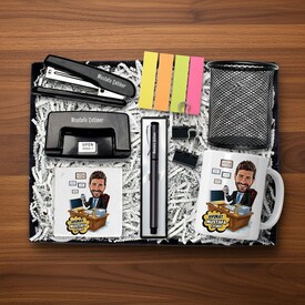  - Erkek Avukat Karikatürlü Konsept Ofis Hediye Kutusu