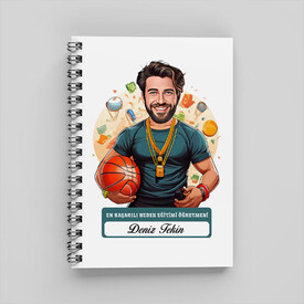  - En Başarılı Erkek Beden Öğretmeni Karikatürlü Defter