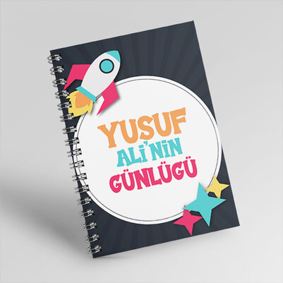 Erkek Çocuklara Özel Tasarım Defter - Thumbnail