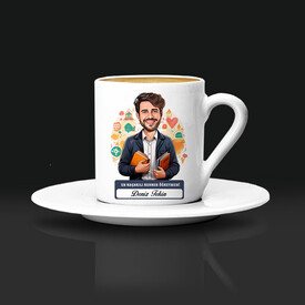  - En Başarılı Erkek Rehber Öğretmen Karikatürlü Kahve Fincanı