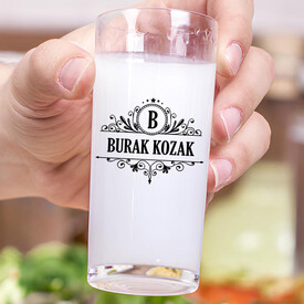 Erkek Sevgiliye Hediye Tasarım İkili Rakı Bardağı - Thumbnail