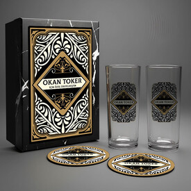 Erkek Sevgiliye Özel Tasarımlı İsimli Rakı Bardağı Seti - Thumbnail