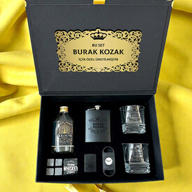 Erkek Sevgiliye Platinum Prestige Premium Viski Seti - Thumbnail