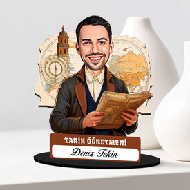  - Erkek Tarih Öğretmeni Karikatürlü Biblo