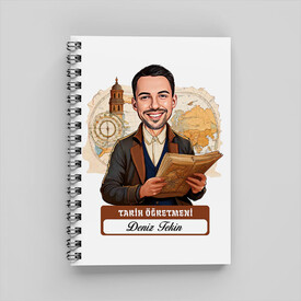  - Erkek Tarih Öğretmeni Karikatürlü Defter