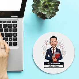 - Erkek Türkçe Öğretmeni Temalı Karikatürlü Mousepad
