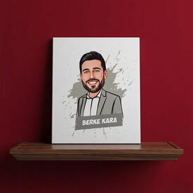  - Erkekler İçin Kişiye Özel Karikatürlü Kanvas