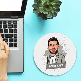 Erkekler İçin Kişiye Özel Karikatürlü Mousepad - Thumbnail