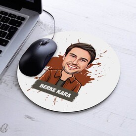 Erkeklere Özel Karikatürlü Tasarım Mousepad - Thumbnail