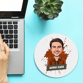 Erkeklere Özel Karikatürlü Tasarım Mousepad - Thumbnail