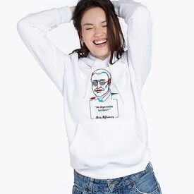 Esprili Alzheimer Tasarımlı Kapşonlu Kadın Sweatshirt - Thumbnail