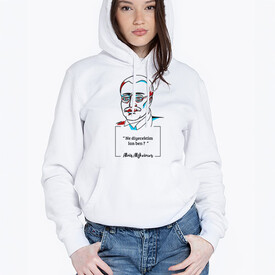  - Esprili Alzheimer Tasarımlı Kapşonlu Kadın Sweatshirt