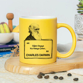  - Esprili Charles Darwin Sarı Kupa Bardak
