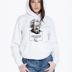  - Esprili Einstein Tasarımlı Kapşonlu Kadın Sweatshirt