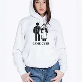  - Esprili Game Over Tasarımlı Kapşonlu Kadın Sweatshirt