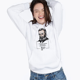 Esprili Graham Bell Tasarımlı Kapşonlu Kadın Sweatshirt - Thumbnail