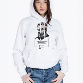 Esprili Graham Bell Tasarımlı Kapşonlu Kadın Sweatshirt - Thumbnail