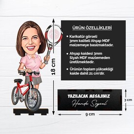 Esprili Kadına Özel Karikatürlü Biblo - Thumbnail