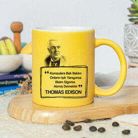  - Esprili Thomas Edison Sarı Kupa Bardak