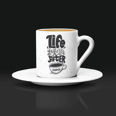 Estetik Tasarımlı Kahve Fincanı - Thumbnail