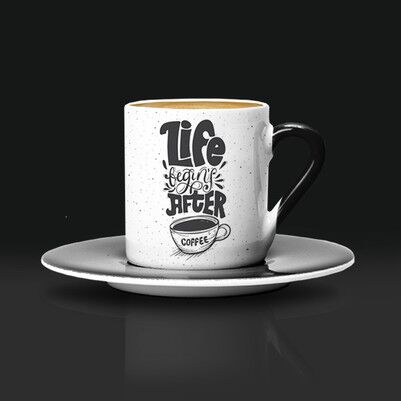 Estetik Tasarımlı Kahve Fincanı - Thumbnail