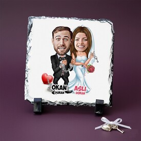  - Evlendik Ayvayı Yedik Karikatürlü Baskı