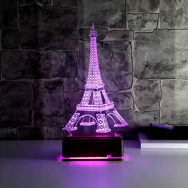 Eyfel Kulesi 3D LED Gece Lambası