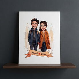 - Eylül Ayında Aşk Karikatürlü Kanvas