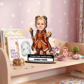 Fantastik Kahraman Kız Çocuk Karikatürlü Biblo - Thumbnail