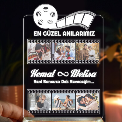 Film Şeridi Kişiye Özel 3d Led Lamba - Thumbnail