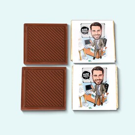 Finansçı Karikatürlü Çikolata Kutusu - Thumbnail