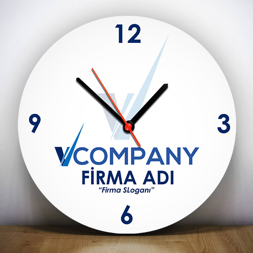 Firmalara Özel Logo Baskılı Duvar Saati Firmalara Özel Logo Baskılı Duvar Saati